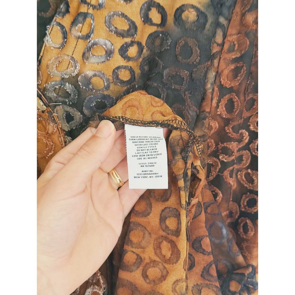 Ruby Rd Mystical Jacquard Button Front Shirt 3x B… - image 8